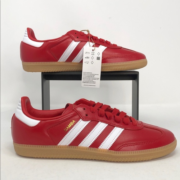 Adidas Men’s Samba OG JR0881 Better Scarlett Red White Sneakers - Size 12